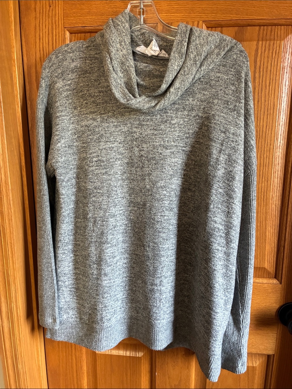 Workshop Republic Clothing Heather Grey Cowl Neck Sweater